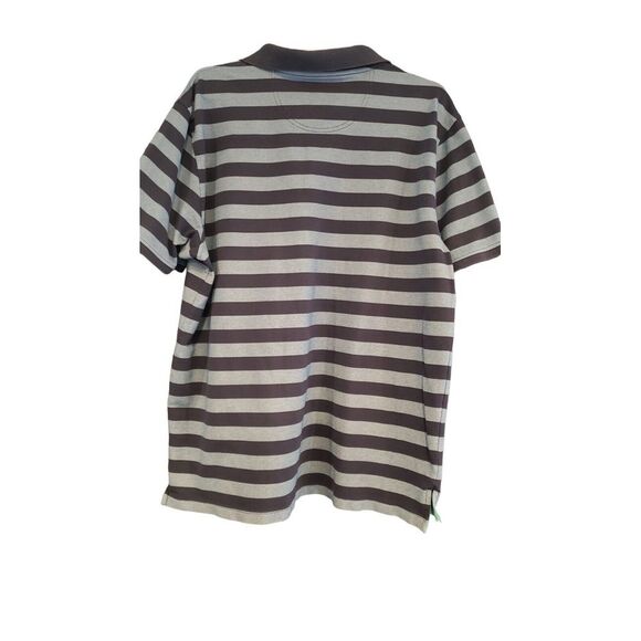 Izod Advantage Performance Sport Stretch 2XL Polo Shirt Mens Blue Stripe Golf - Picture 3 of 10